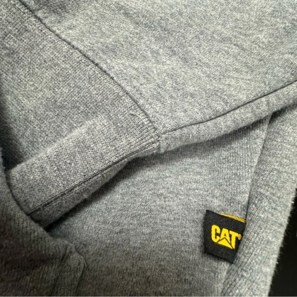 CAT Caterpillar Men M Gray Hoodie Sweatshirt Workwear Heritage Streetwear‎